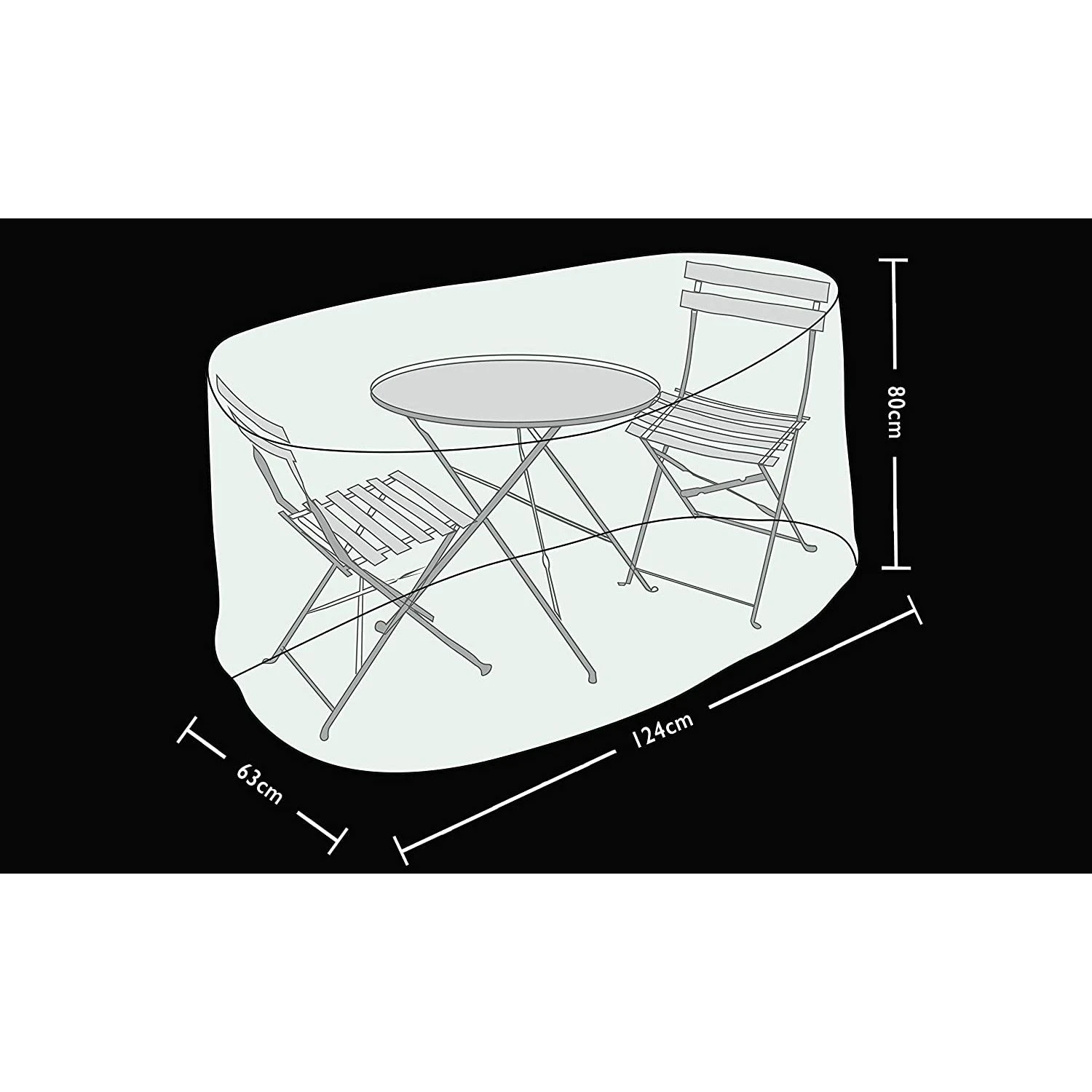 Bistro Set Cover - Prestige Grey - Small 2 Bistro Set Cover - Prestige Grey - Small - Image 2