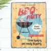 Corrugated Bbq Party Metal Sign