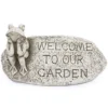 Frog Welcome Large Stone Ornament