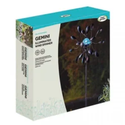 Gemini Wind Spinner With Solar Crackle Globe -Gardman Fruniture Shop gemini wind spinner with solar crackle globe 1608385564 2 l