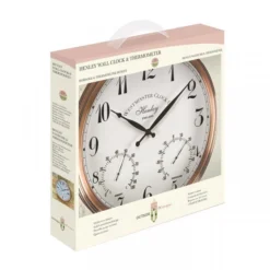 Henley Wall Clock & Thermometer 12In -Gardman Fruniture Shop henley wall clock thermometer 12in 1608564199 2 l