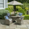 MONACO SAND 4 SEAT SET WITH 2.5M PARASOL