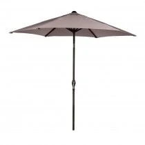 Parasol 2.7m Crank And Tilt Taupe Leisuregrow