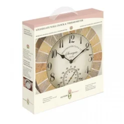 Stonegate Wall Clock & Thermometer 10In -Gardman Fruniture Shop stonegate wall clock thermometer 10in 1608564772 2 l