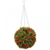 Topiary Red Rose Ball 30Cm